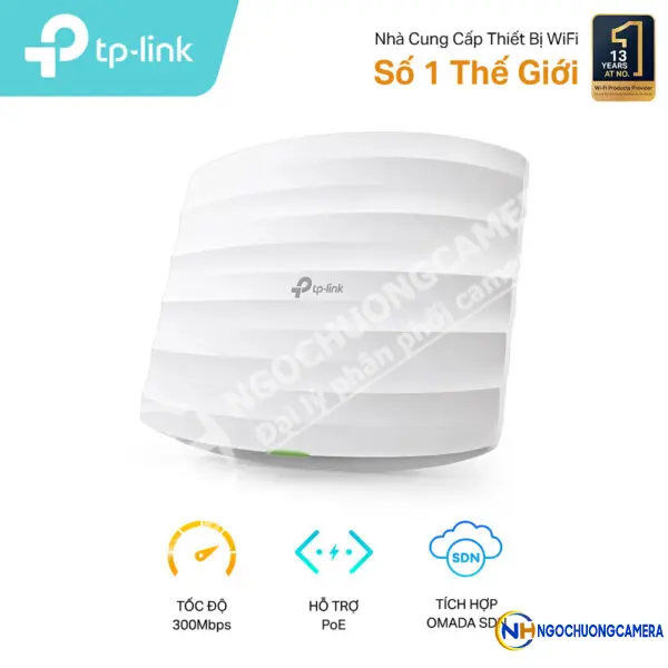 Access Point Wi-Fi Gắn Trần Chuẩn N Tốc Độ 300Mbps TP-LINK TL-EAP115
