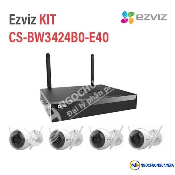 Bộ Kit 4 Camera Wifi 2MP EZVIZ CS-BW3424B0-E40