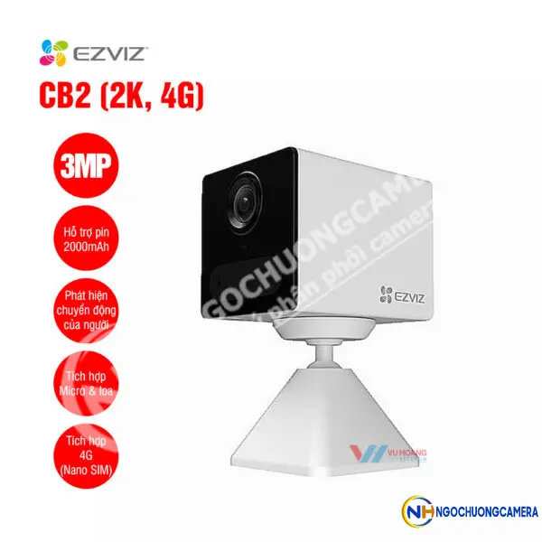 Camera dùng pin 3MP EZVIZ CB2 2K & 4G