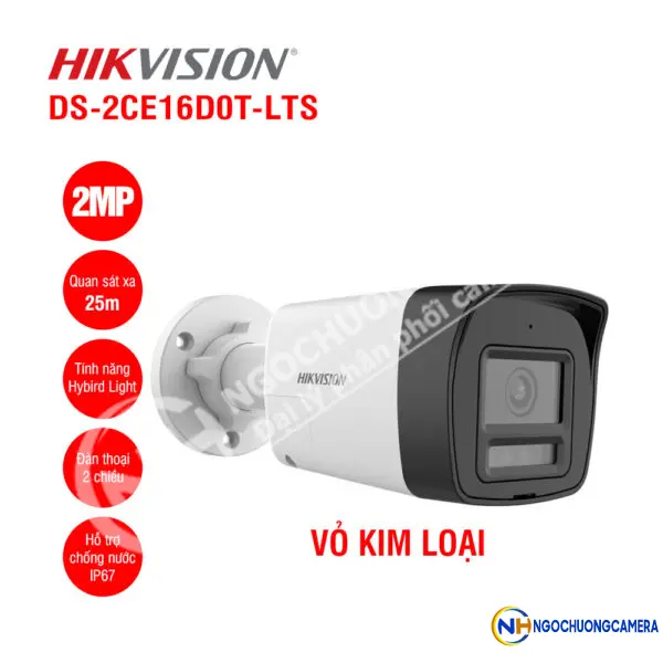 Camera HDTVI 2MP HIKVISION DS-2CE16D0T-LTS
