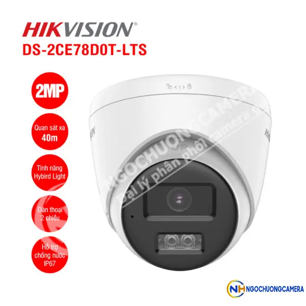 Camera HDTVI 2MP HIKVISION DS-2CE78D0T-LTS
