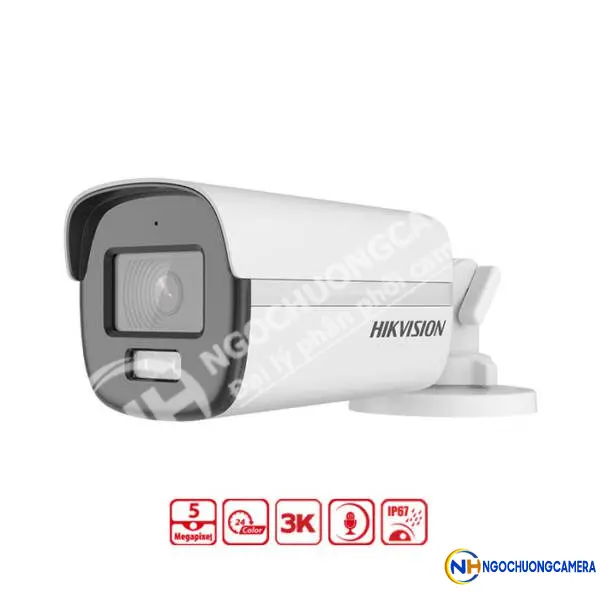Camera HDTVI có màu ban đêm 5MP HIKVISION DS-2CE12KF0T-FS