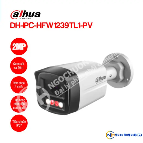 Camera IP 2MP DAHUA DH-IPC-HFW1239TL1-PV