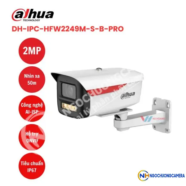 Camera IP 2MP DAHUA DH-IPC-HFW2249M-S-B-PRO (Có mic)