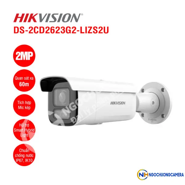 Camera IP 2MP Hikvision DS-2CD2623G2-LIZS2U