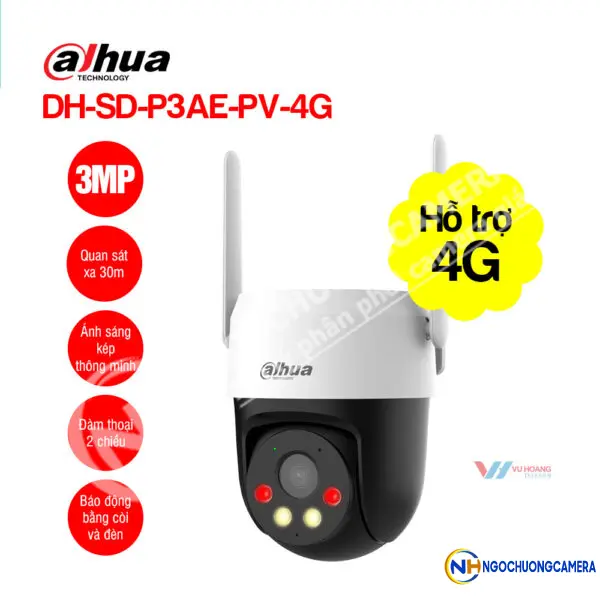 Camera IP 4G 3MP DAHUA DH-SD-P3AE-PV-4G
