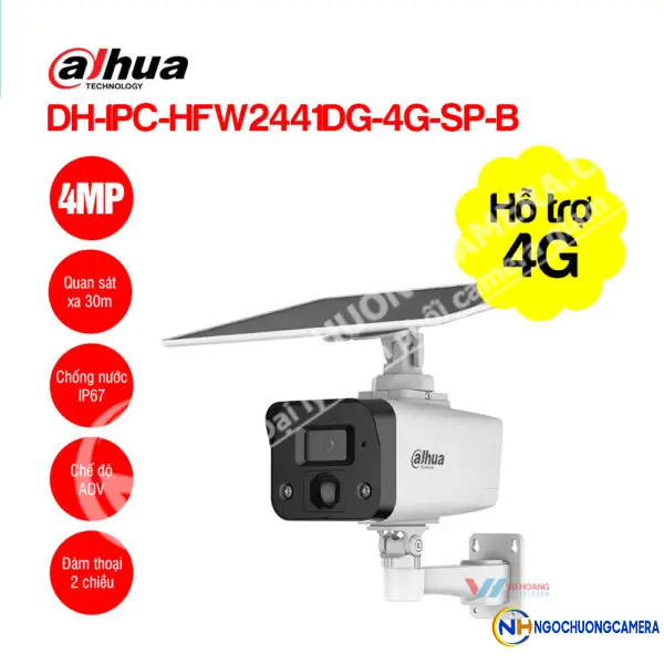 Camera IP 4G 4MP DAHUA DH-IPC-HFW2441DG-4G-SP-B