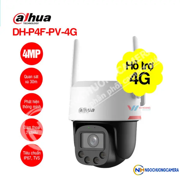 Camera IP 4G 4MP DAHUA DH-P4F-PV-4G