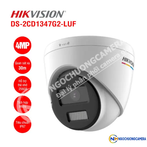 Camera IP 4MP HIKVISION DS-2CD1347G2-LUF