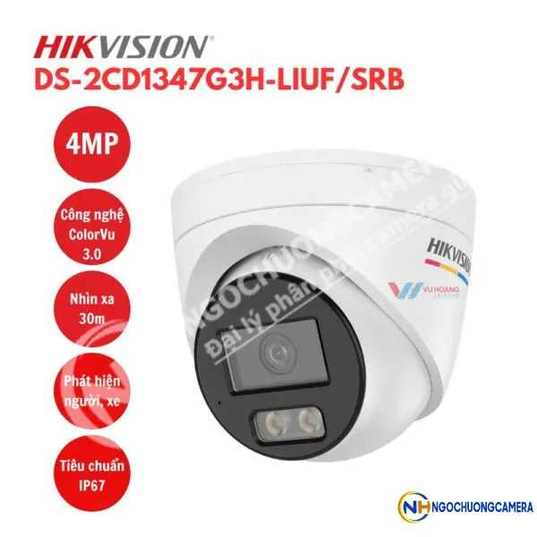 Camera IP 4MP Hikvision DS-2CD1347G3H-LIUF/SRB