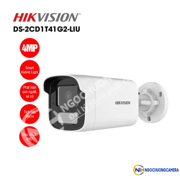 Camera IP 4MP thân trụ HIKVISION DS-2CD1T41G2-LIU