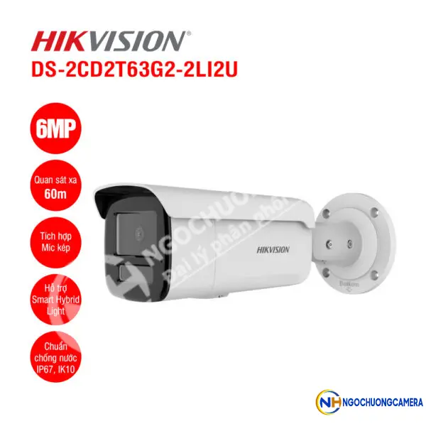 Camera IP 6MP Hikvision DS-2CD2T63G2-2LI2U