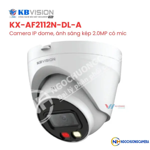 Camera IP Dome 2MP KBVISION KX-AF2112N-DL-A