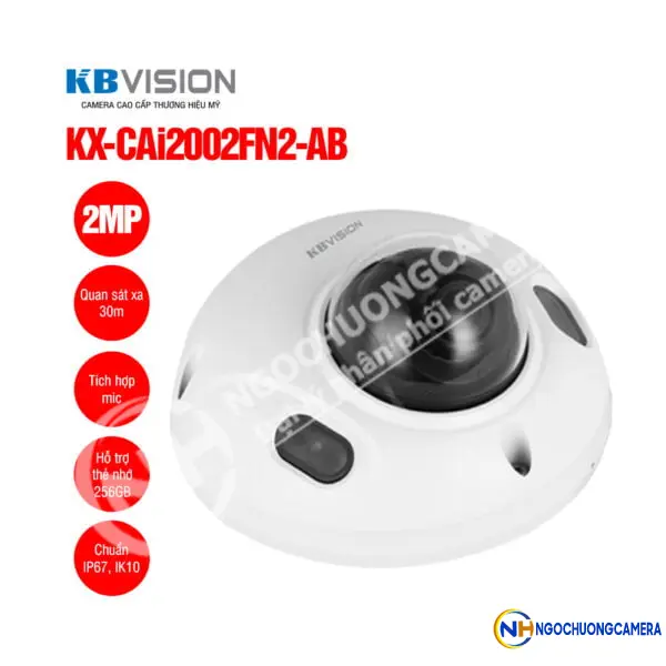 Camera IP Dome 2MP KBVISION KX-CAi2002FN2-AB
