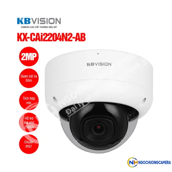 Camera IP Dome 2MP KBVISION KX-CAi2204N2-AB