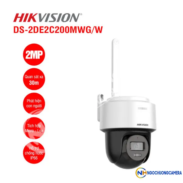 Camera IP Mini PT 2MP HIKVISION DS-2DE2C200MWG/W