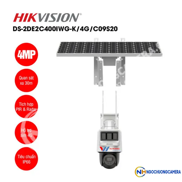 Camera IP PT 4G Hikvision DS-2DE2C400IWG-K/4G/C09S20