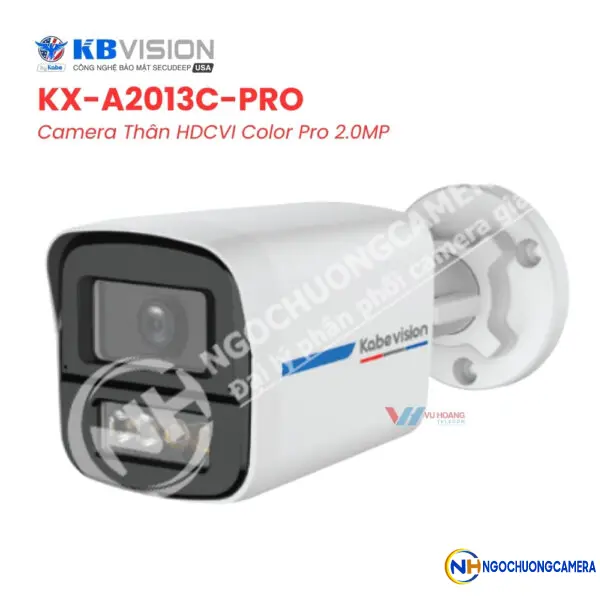 Camera Thân HDCVI Color Pro 2MP KBVISION KX-A2013C-PRO