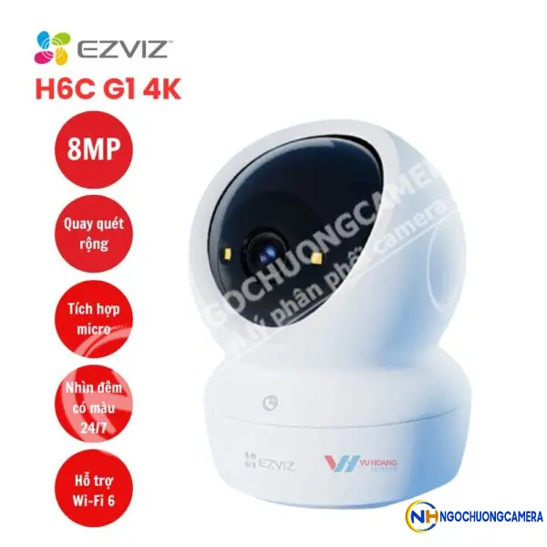 Camera trong nhà EZVIZ H6C G1 4K