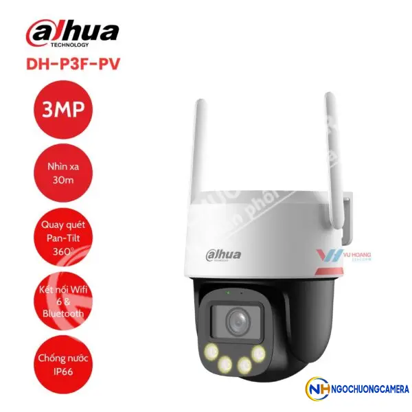 Camera Wifi 3MP WizColor PT Dahua DH-P3F-PV