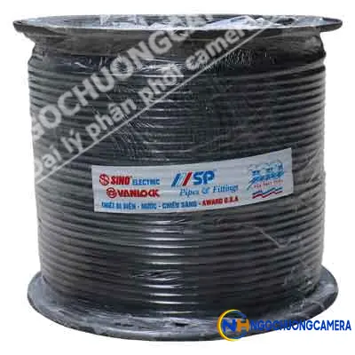 Cáp đồng trục Sino RG6 (5C-FB) lõi CCS 80 sợi màu đen 305m