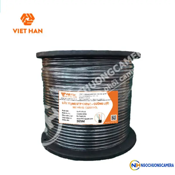 Cáp mạng 305m Việt Hàn CAT.5E UTP 25AWG 305m + cường lực