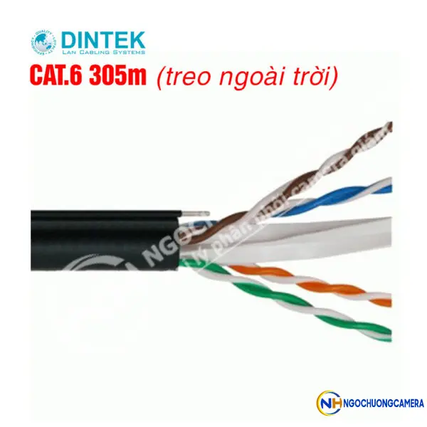 Cáp mạng Dintek CAT.6 305m treo ngoài trời (1101-04057)