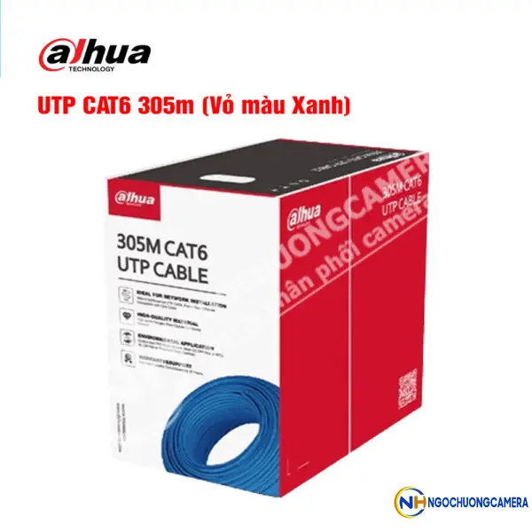 Cáp mạng UTP CAT.6 305m DAHUA DH-PFM920I-6UN1-C (Vỏ màu Xanh)