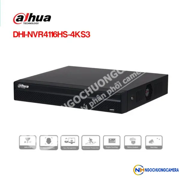 Đầu ghi hình IP 16 kênh DAHUA DHI-NVR4116HS-4KS3
