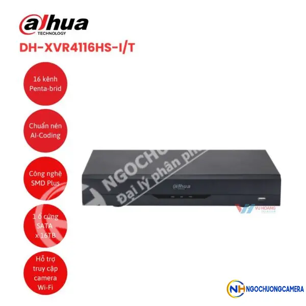 Đầu ghi Penta-brid 16 kênh DAHUA DH-XVR4116HS-I/T