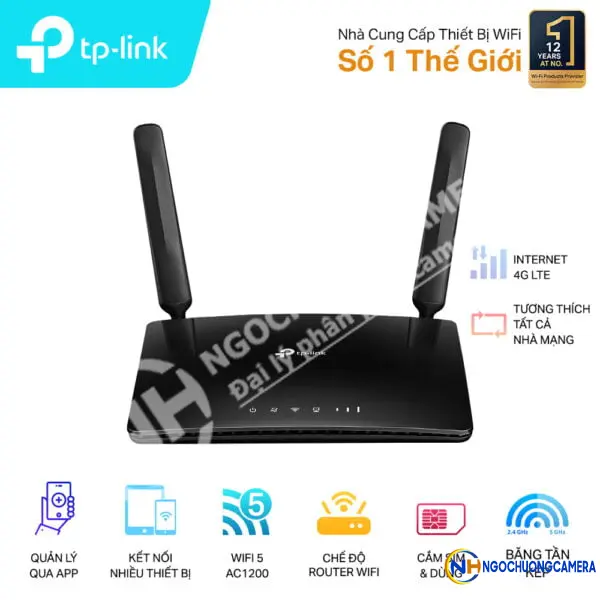 Router Wi-Fi 4G LTE Tốc Độ 300 Mbps TP-LINK MR6400