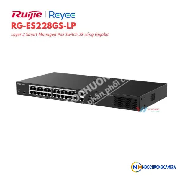 Smart Managed PoE Switch 28 cổng Reyee RG-ES228GS-LP