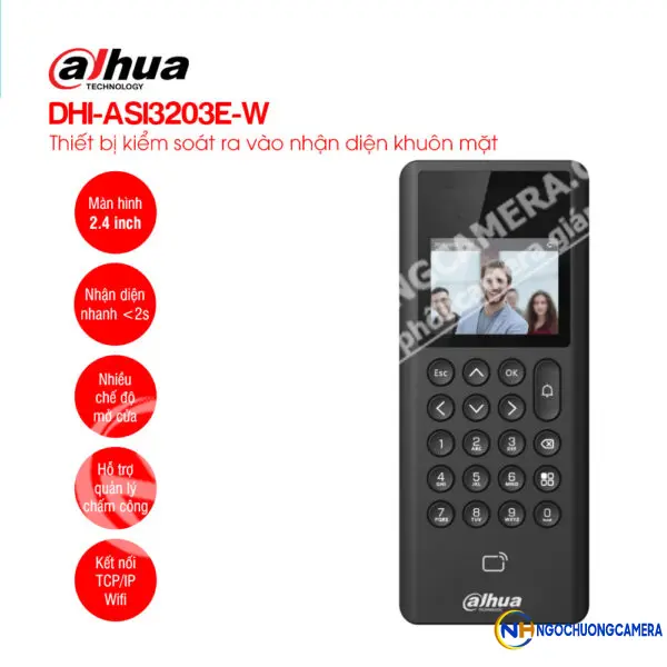 Thiết bị kiểm soát nhận diện khuôn mặt DAHUA DHI-ASI3203E-W